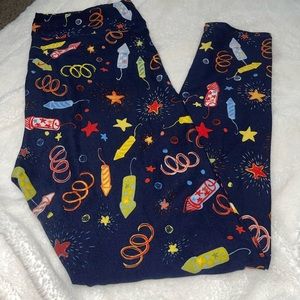 Lularoe firework theme leggings TC